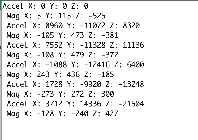 Sample Accelerometer Data